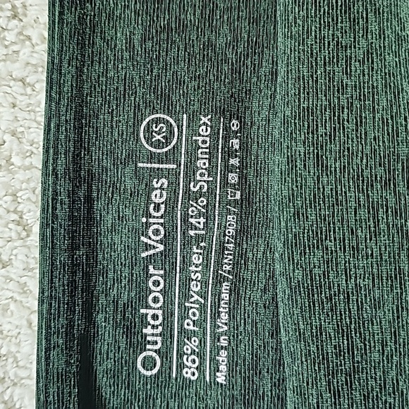 Outdoor voices pants women XS Green Space Dye Workout yoga athletic gym - Picture 2 of 6